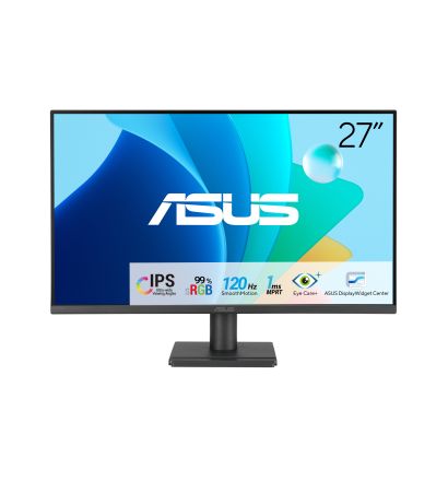 ASUS VA279HG Eye Care Gaming Monitor – 27-inch, IPS, Full HD, 99% sRGB, Frameless, 120Hz, Adaptive-Sync, 1ms MPRT, HDMI, VGA, Low Blue Light, Flicker Free, Wall Mountable - ASUSVA279HG