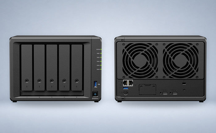 Synology DS1525neo+ 5-bay Plus series model with AMD Ryzen V1500B, 4GB DDR4 Non-ECC SODIMM - 4711174727209