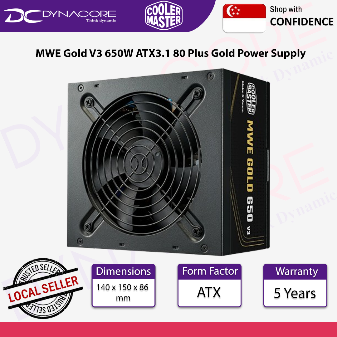 Cooler Master MWE Gold V3 650W ATX3.1 80 Plus Gold Power Supply- 4719512157428
