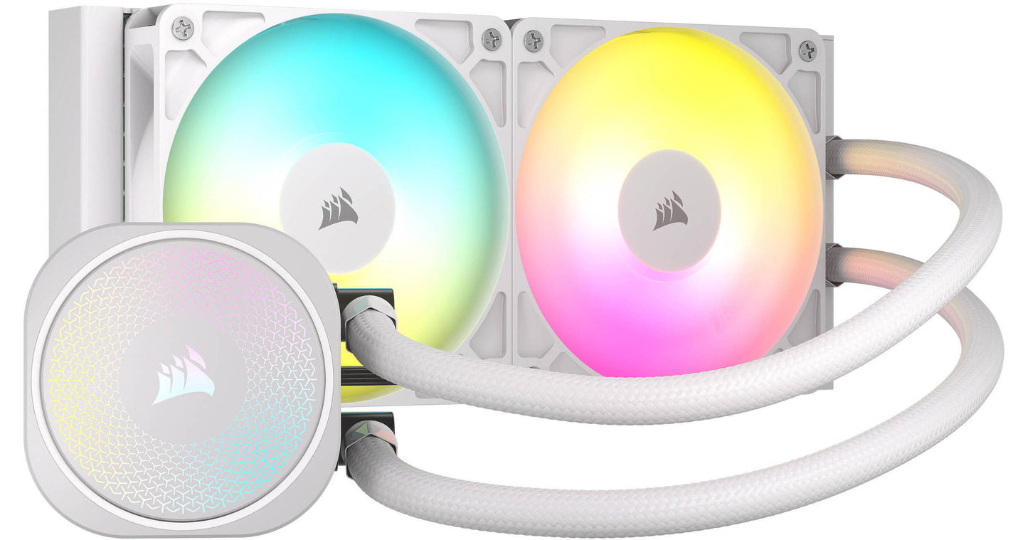 CORSAIR NAUTILUS 240 RS ARGB BLACK/WHITE PERFORMANCE 240MM LIQUID COOLER(5YRS) - 840006687566, 840006687580