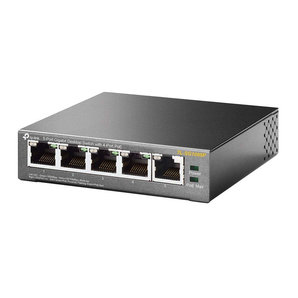 TP-Link TL-SG1005P 5-Port Gigabit Desktop Switch with 4-Port PoE - 6935364083212