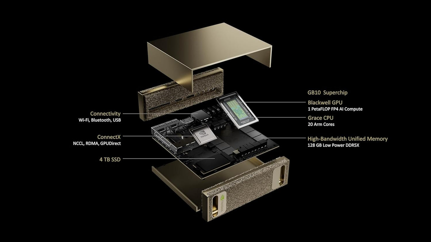 NVIDIA DGX SPARK AI SUPERCOMPUTER (128GB DDR5x/4TB/NVIDIA GB10 GRACE BLACKWELL/DGX OS) - 810152850381