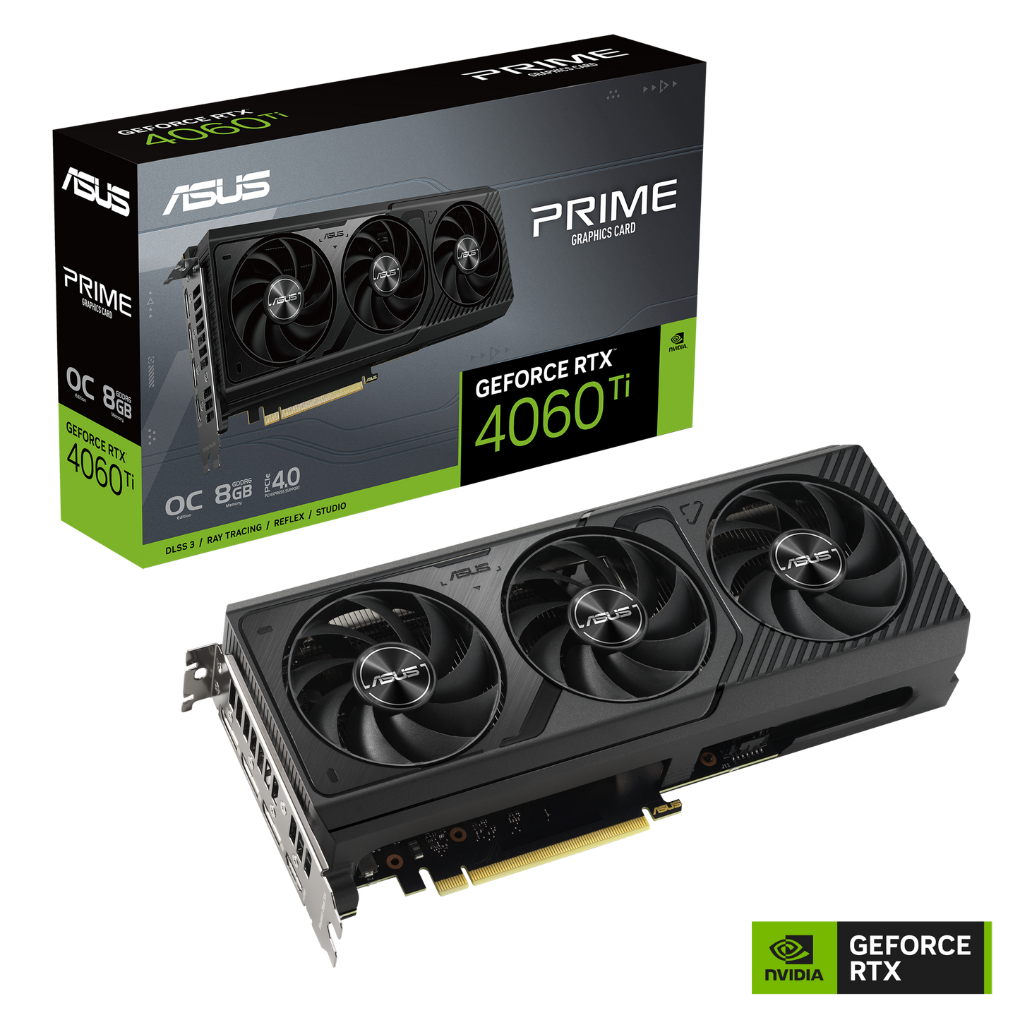 ASUS PRIME RTX4060Ti O8G OC TRIPLE FAN GDDR6 GPU(3YRS) - 4711387665992