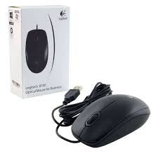 LOGITECH B100 OPTICAL USB WIRED MOUSE BLACK (3Y) - 097855175793