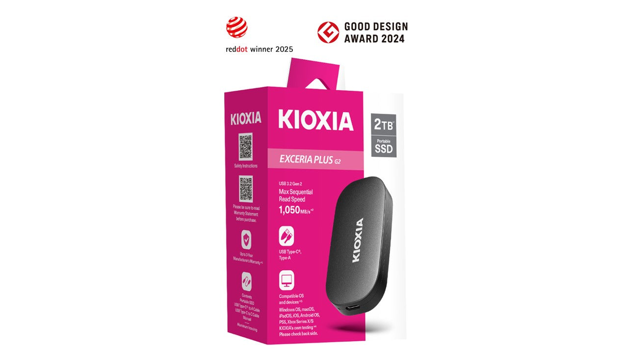 KIOXIA EXCERIA PLUS G2 2TB 1050MB/s TYPE-C PORTABLE SSD(3YRS) - 4582563859630