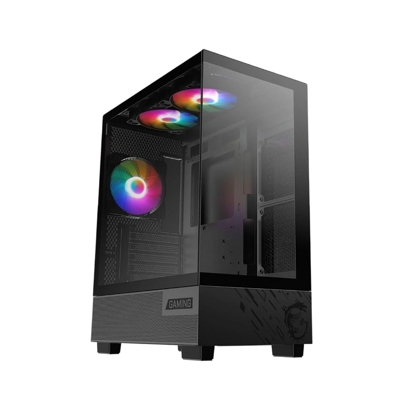MSI PAG PANO M110A Mid-Tower Gaming PC Case Micro-ATX Motherboard Support - Black - MSIPANOM110ABLK