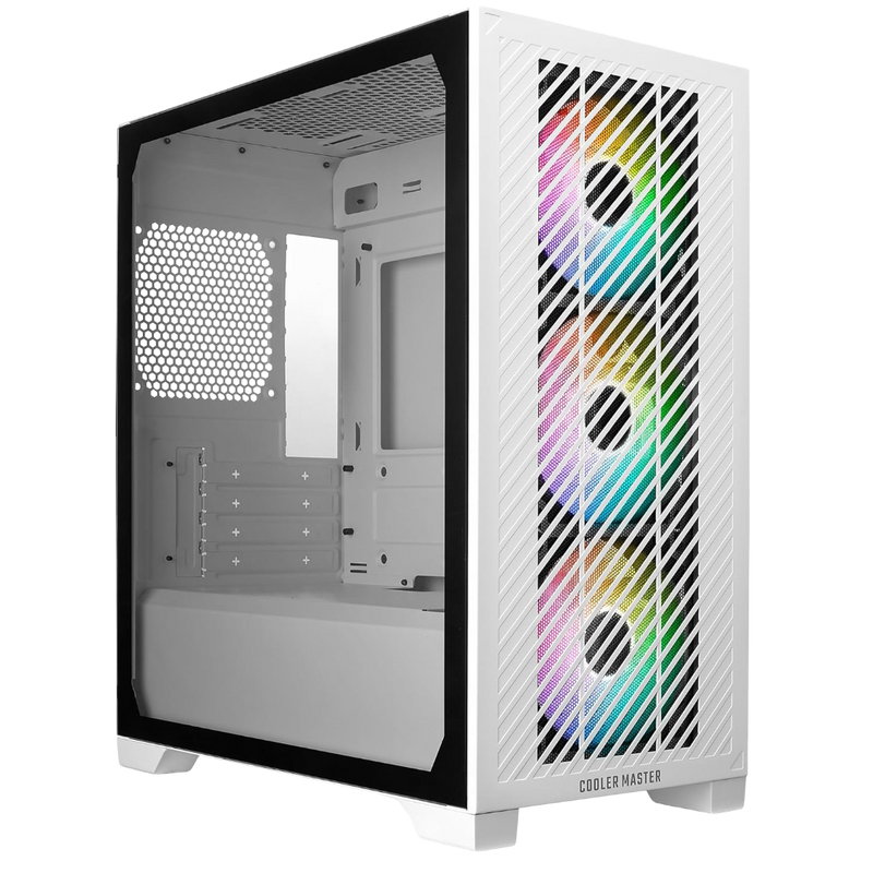 Cooler Master Elite 301 White ARGB Tempered Glass mATX Casing - CMELITE301WHTARGB