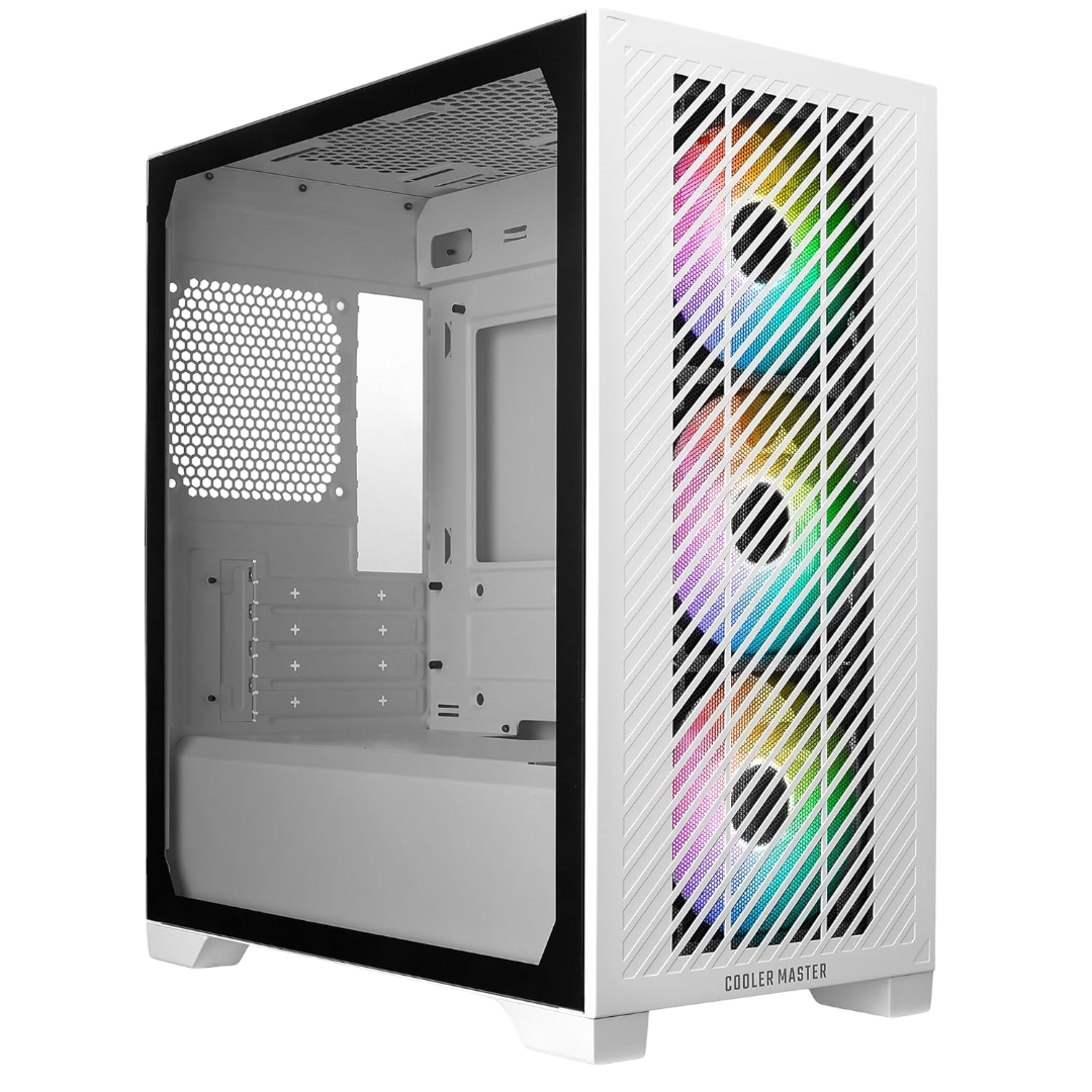Cooler Master Elite 301 White ARGB Tempered Glass mATX Casing - CMELITE301WHTARGB