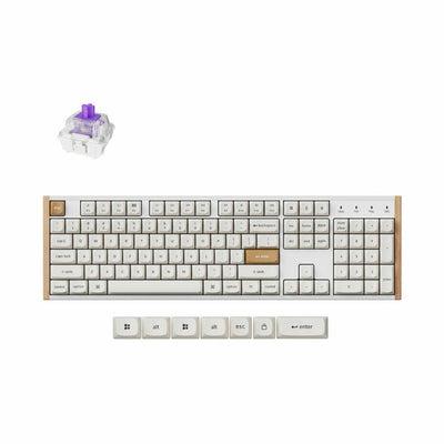 KEYCHRON KYCN-K10H-Q1 K10 HE FULL SIZE 104 KEY, WHITE FULL ASSEMBLED, RGB, HOT-SWAP, HALL EFFECT KEYBOARD - SPECIAL ED. - 4894979016829