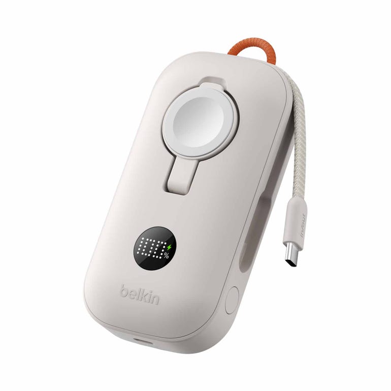 BELKIN BPD012FQSA 10K POWER BANK W/CBL & WATCH CHARGER SAND - 745883926282