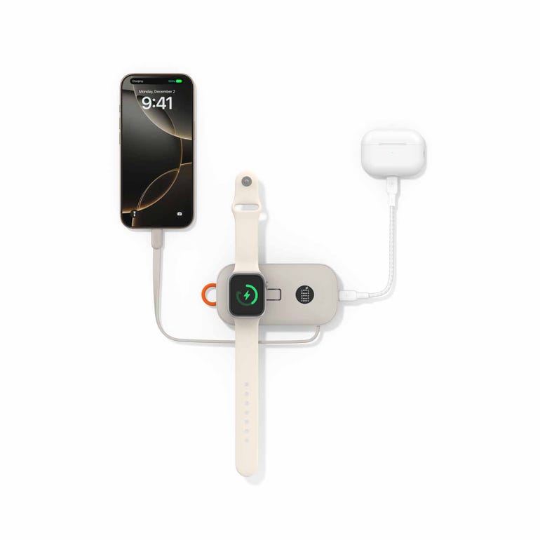 BELKIN BPD012FQSA 10K POWER BANK W/CBL & WATCH CHARGER SAND - 745883926282