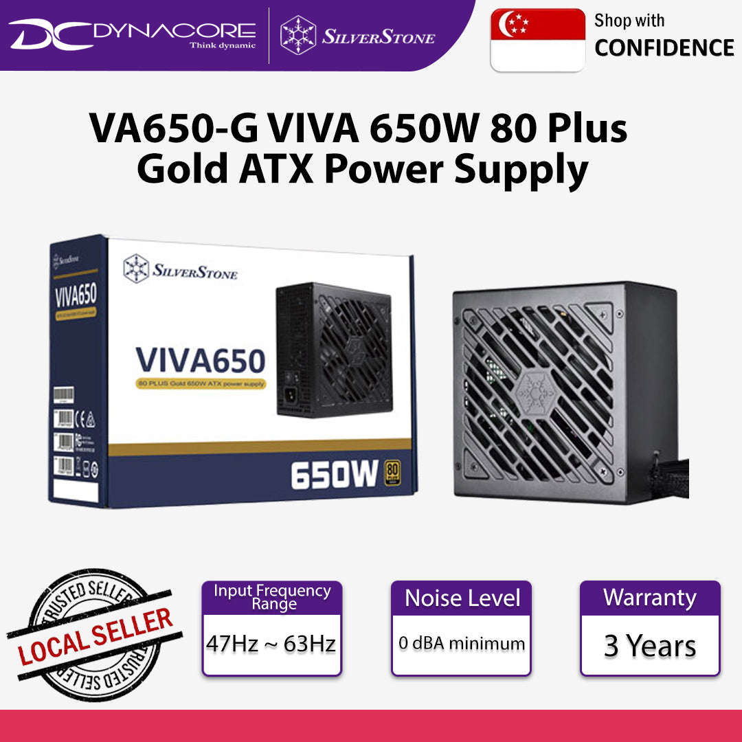 SilverStone VA650-G VIVA 650W 80 Plus Gold ATX Power Supply - SST-VA650-G