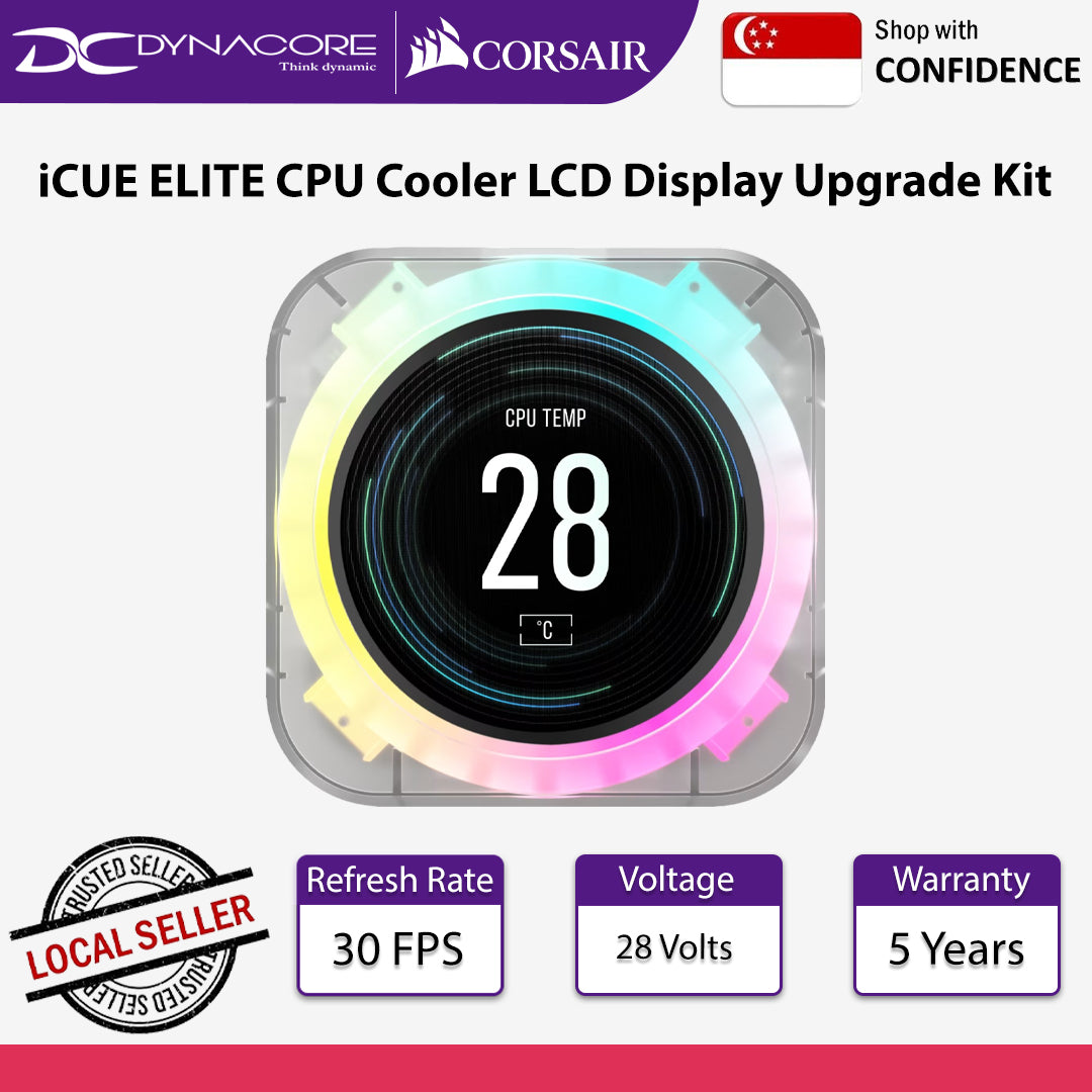 Corsair iCUE ELITE CPU Cooler LCD Display Upgrade Kit ICE For ELITE CAPELLIX CPU Liquid Cooler - 840006662433