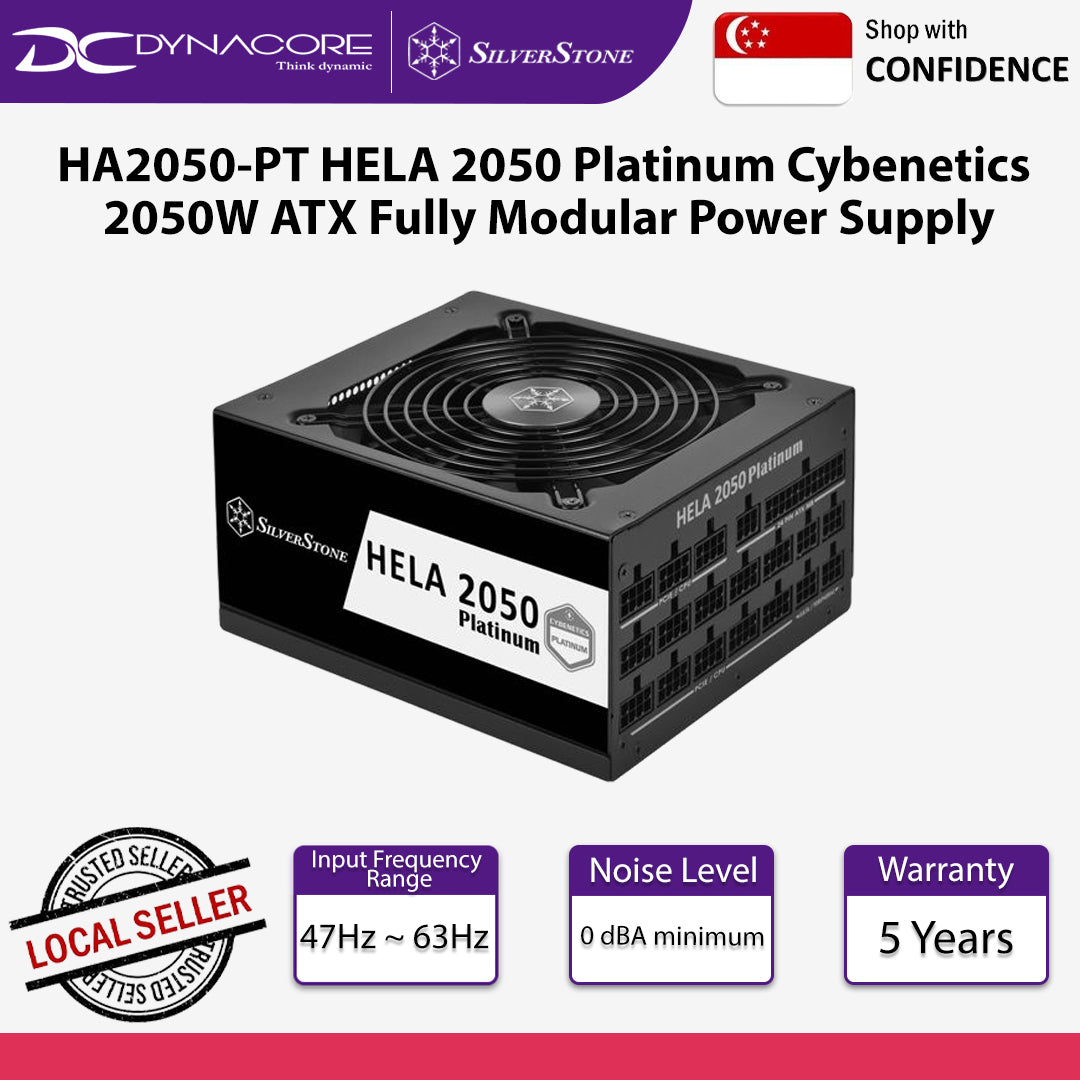SilverStone HA2050-PT HELA 2050 Platinum Cybenetics 2050W ATX Fully Modular Power Supply - SST-HA2050-PT