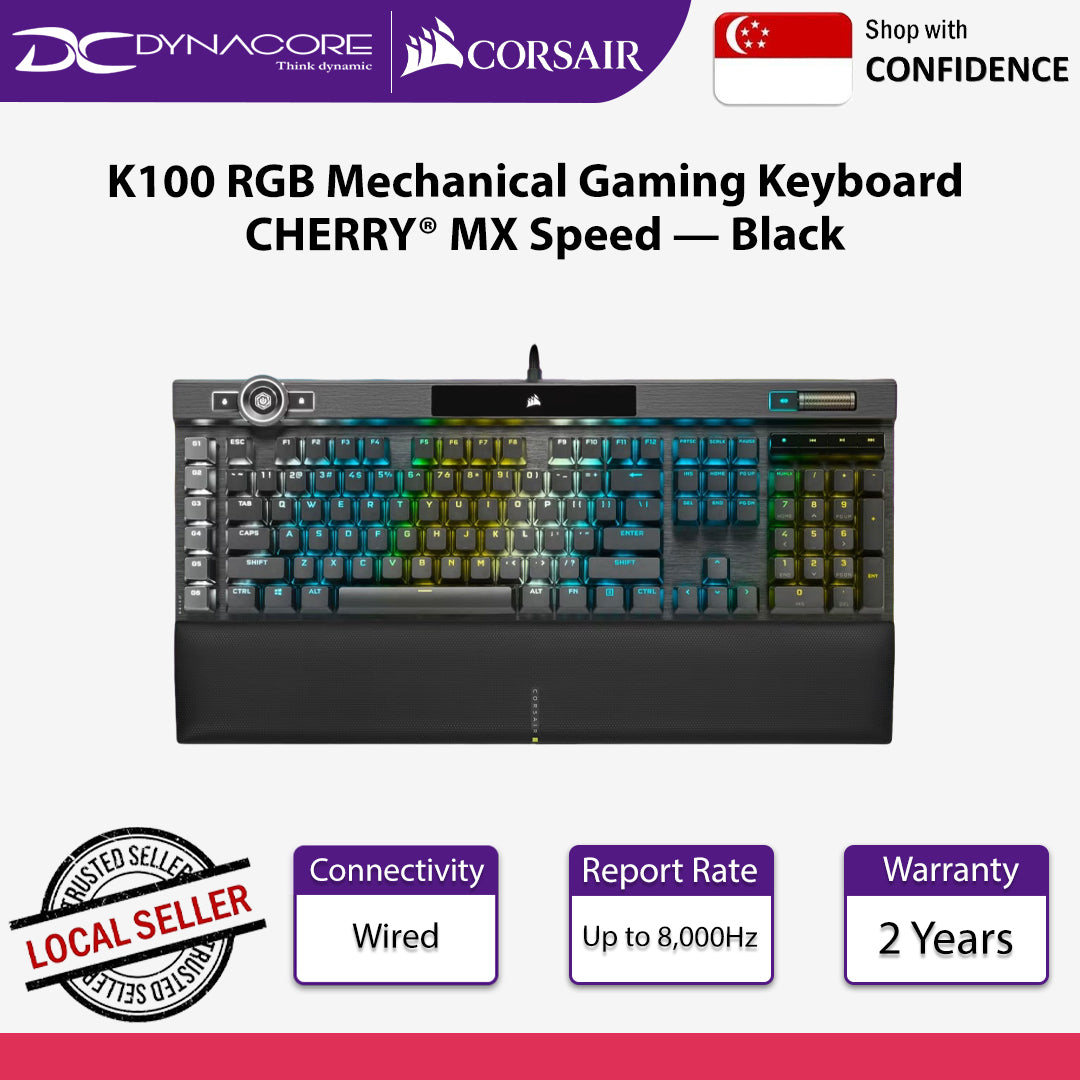 Corsair K100 RGB Mechanical Gaming Keyboard Cherry MX Speed - 840006621935