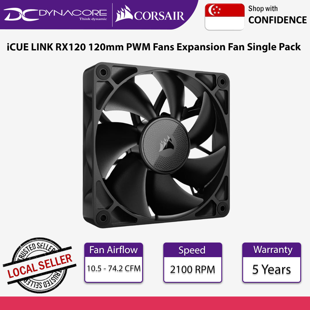 Corsair iCUE LINK RX120 120mm PWM Fans Expansion Fan Single Pack - CS-CO-9051009-WW