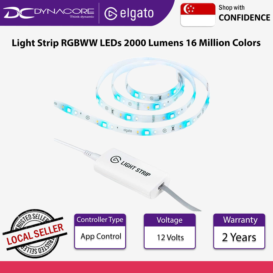 Elgato Light Strip RGBWW LEDs 2000 Lumens 16 Million Colors - 840006636342
