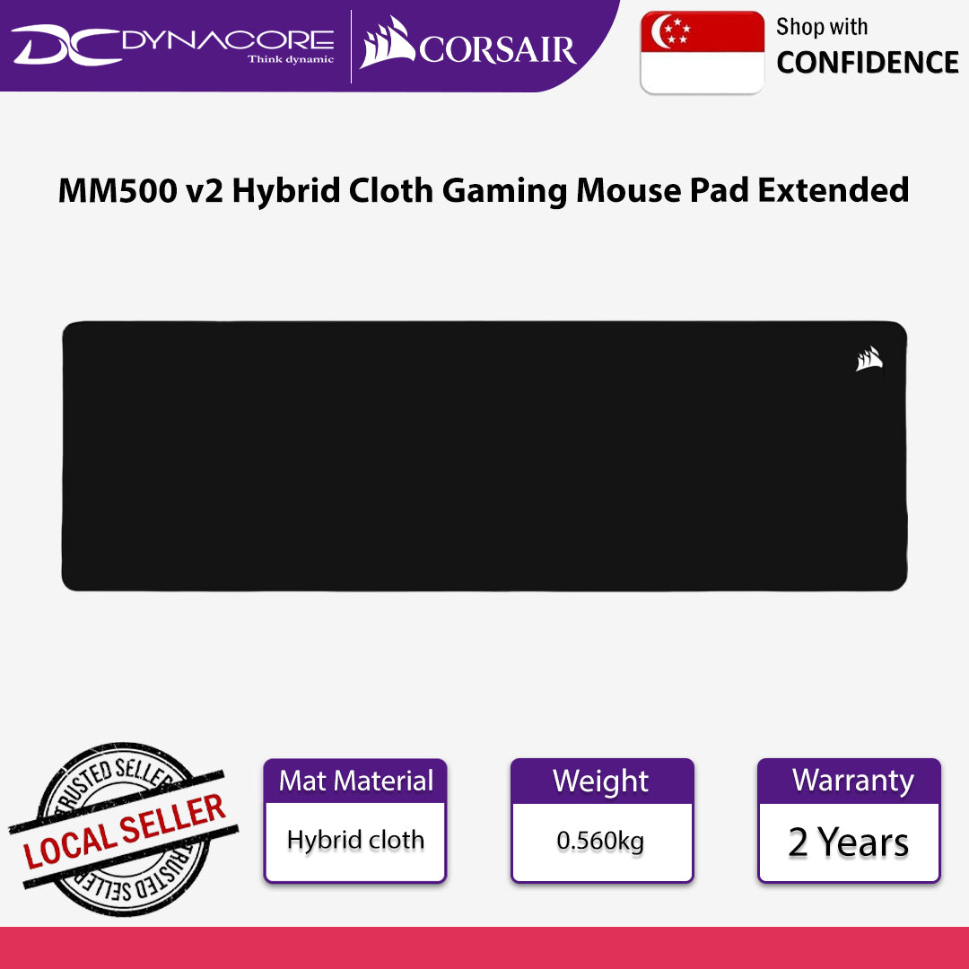 Corsair MM500 v2 Hybrid Cloth Gaming Mouse Pad Extended - 840006682158