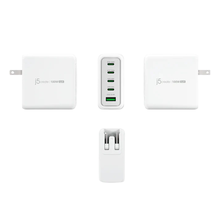 J5CREATE 100W GAN USB-C 5-PORT CHARGER - JUP53100F - 4712795089370
