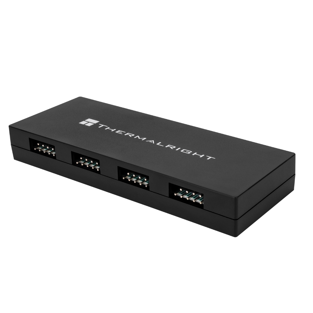 Thermalright Interal USB 2.0 Hub X5 SATA Powered Magnetic Mount Black - 814256021647