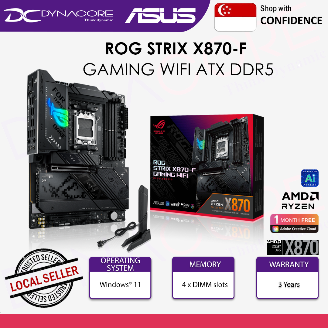 ASUS ROG STRIX X870-F GAMING WIFI MOTHERBOARD (3YR BLT) - 4711387732052