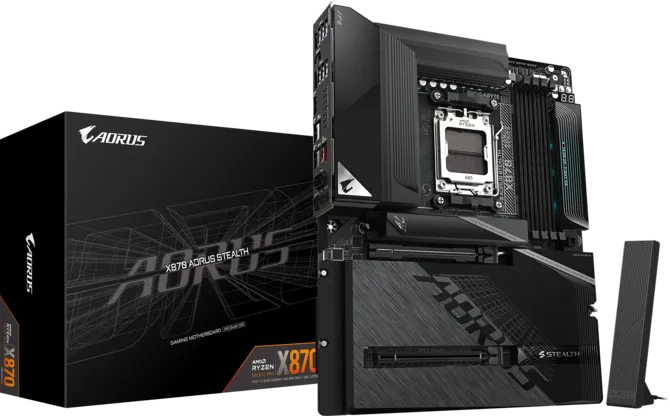 Gigabyte X870 AORUS STEALTH Wi-Fi 7 DDR5 PCIe 5.0 USB-C AMD AM5 ATX Motherboard - 4719331878801