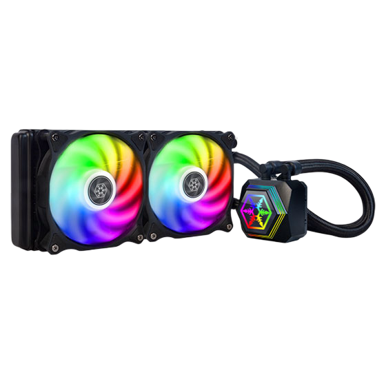 SilverStone PF240-ARGB-V2 Permafrost 240mm All-in-One Multi-Chamber Addressable RGB CPU Liquid Cooler - SST-PF240-ARGB-V2