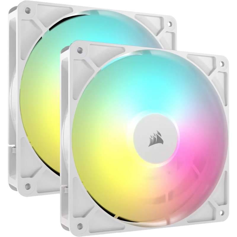 Corsair RS140 ARGB 140mm PWM Fans Dual Pack White - 840006684190