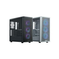 Cooler Master Elite 502 Steel Tempered Glass ATX Case with 3 x 120mm ARGB Fans