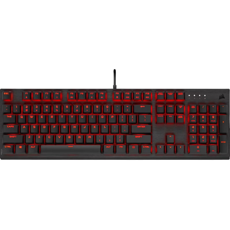 Corsair K60 PRO Mechanical Gaming Keyboard Cherry Mechanical Keyswitches Red LED - Black - 840006626398