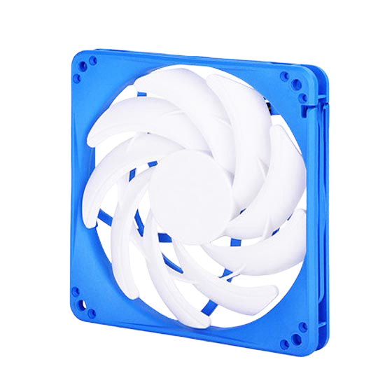 SilverStone FW121 120mm Professional PWM Fan with Optimal Performance and Low Noise White Blade Blue Frame - SST-FW121