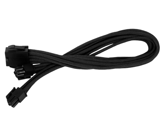 SilverStone PP07-EPS8B Extension Power Supply Cable with 1 x 8-Pin to EPS12V 8-Pin Connector - Black - SST-PP07-EPS8B