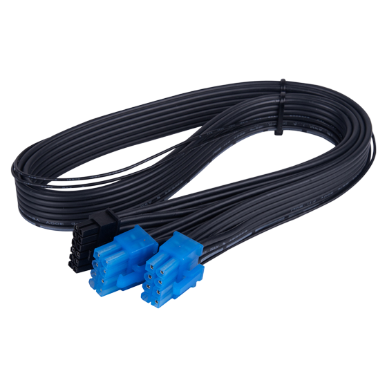 SilverStone PP14-PCIE Dual PCIe 8 pin (PSU) to 12+4 pin (GPU) 12VHPWR PCIe Gen5 Cable Black - SST-PP14-PCIE