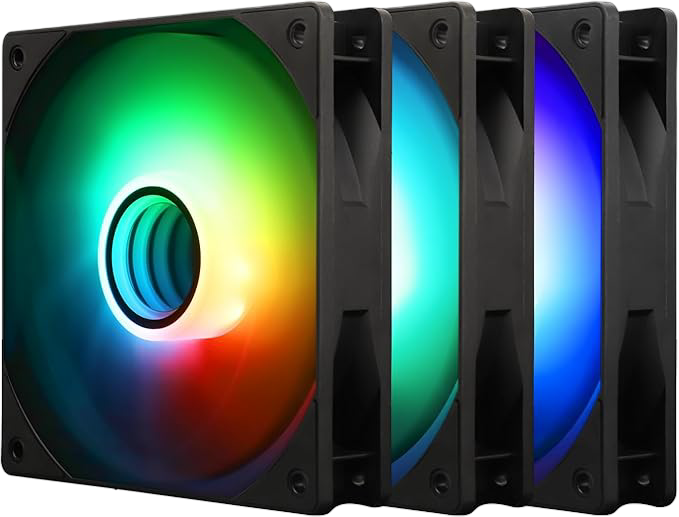 Thermalright TL-C12B-S V3 X3 ARGB 120mm Case Fan - Black 3 Pack - TL-C12B-S V3 X3