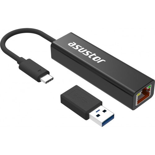 Asustor AS-U2.5G / U2.5G, USB3.2 Gen1 Type-c to 2.5GBASE-T Adapter for PC, Notebook, Apple MAC and NAS - 887372901247