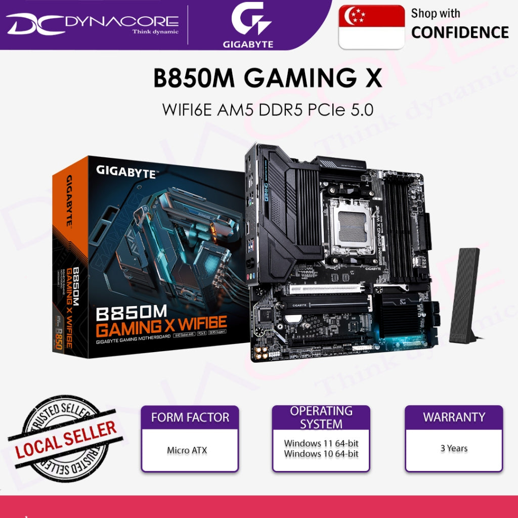 GIGABYTE B850M GAMING X WIFI6E AM5 m-ATX MOTHERBOARD (3YRS BY CDL) - 4719331866433
