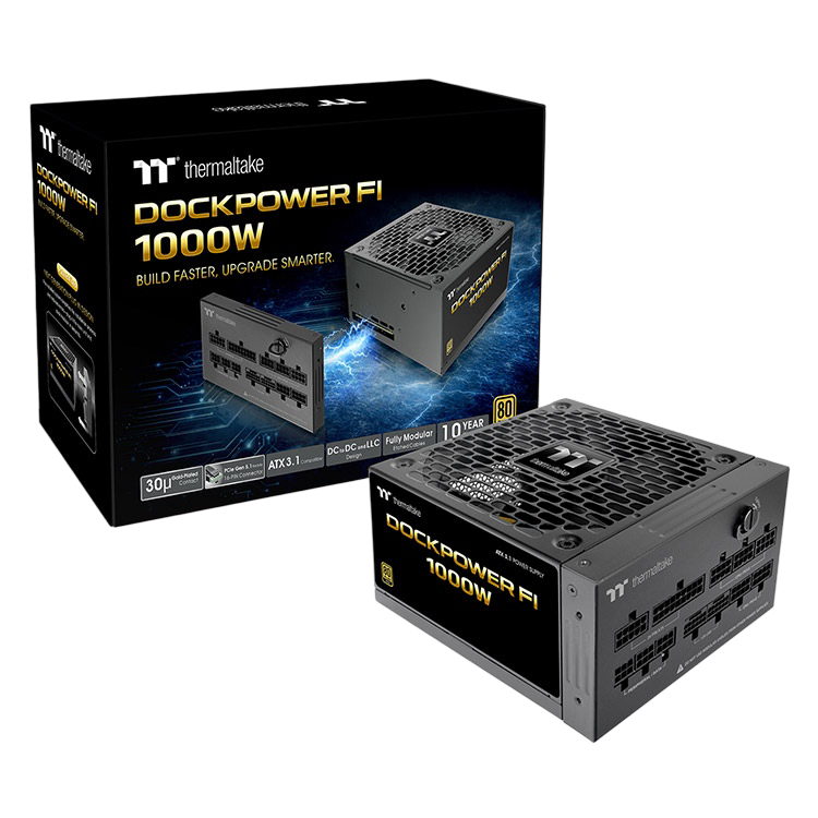 Thermaltake DockPower FI 1000W 80+ Gold ATX3.1 PC Power Supply - 84048031107