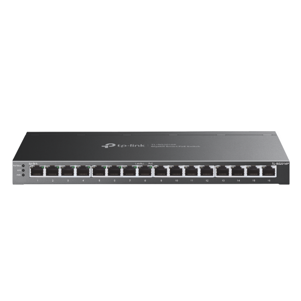 TP-Link TL-SG2016P JetStream 16-Port Gigabit Smart Switch with 8-Port PoE+ - 4897098689493