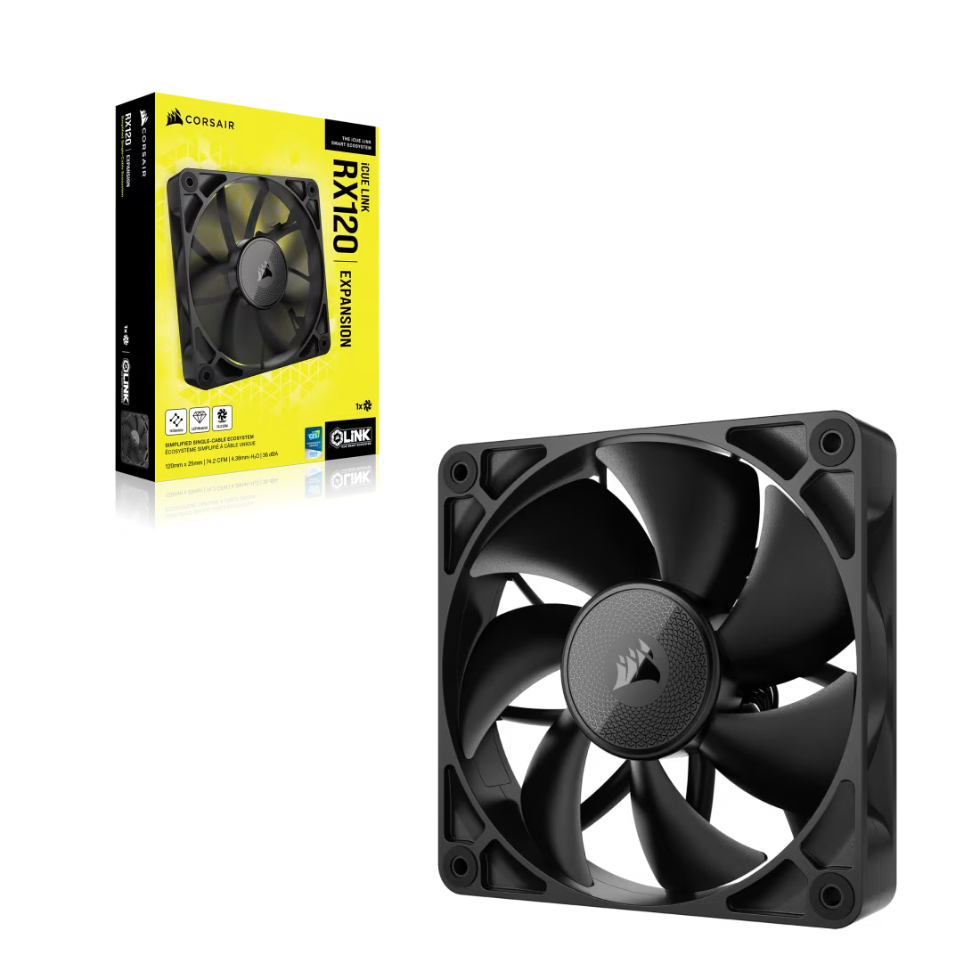 Corsair iCUE LINK RX120 120mm PWM Fans Expansion Fan Single Pack - CS-CO-9051009-WW