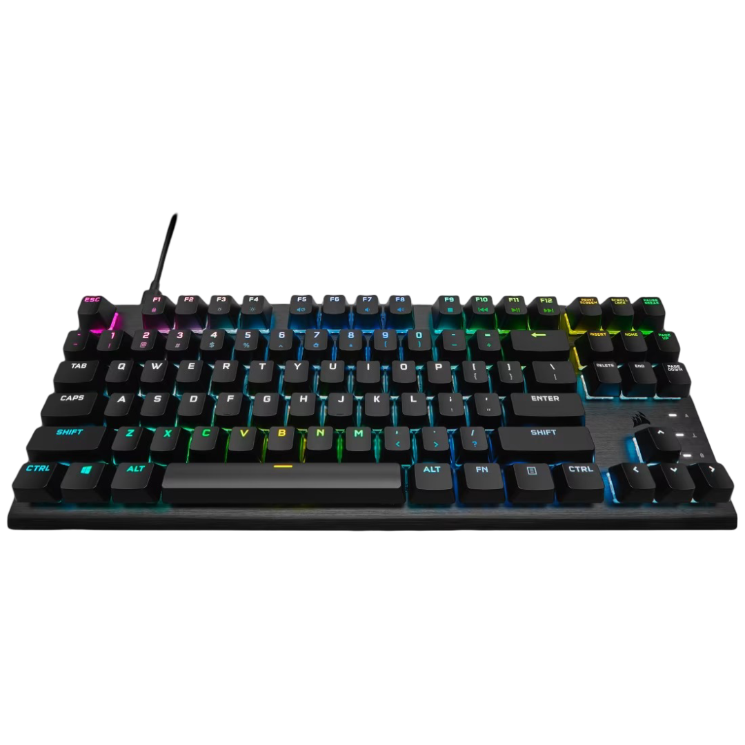 Corsair K60 RGB PRO TKL Tenkeyless Optical Mechanical Gaming Keyboard Corsair OPX Switch - Black - 840006660644