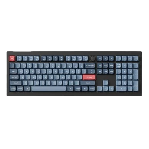Keychron V6 Max QMK/VIA Wireless Custom Mechanical Keyboard - Carbon Black - Banana - 4895248868958