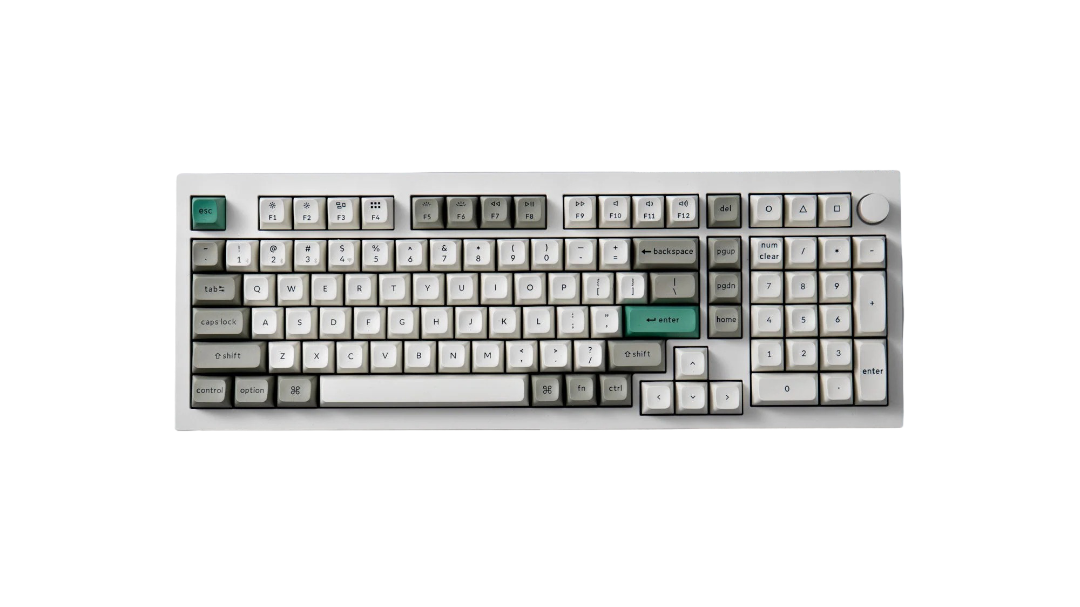 Keychron Q5 Max QMK/VIA Wireless Custom Mechanical Keyboard - Shell White - Gateron Jupiter Red - 4895248864417
