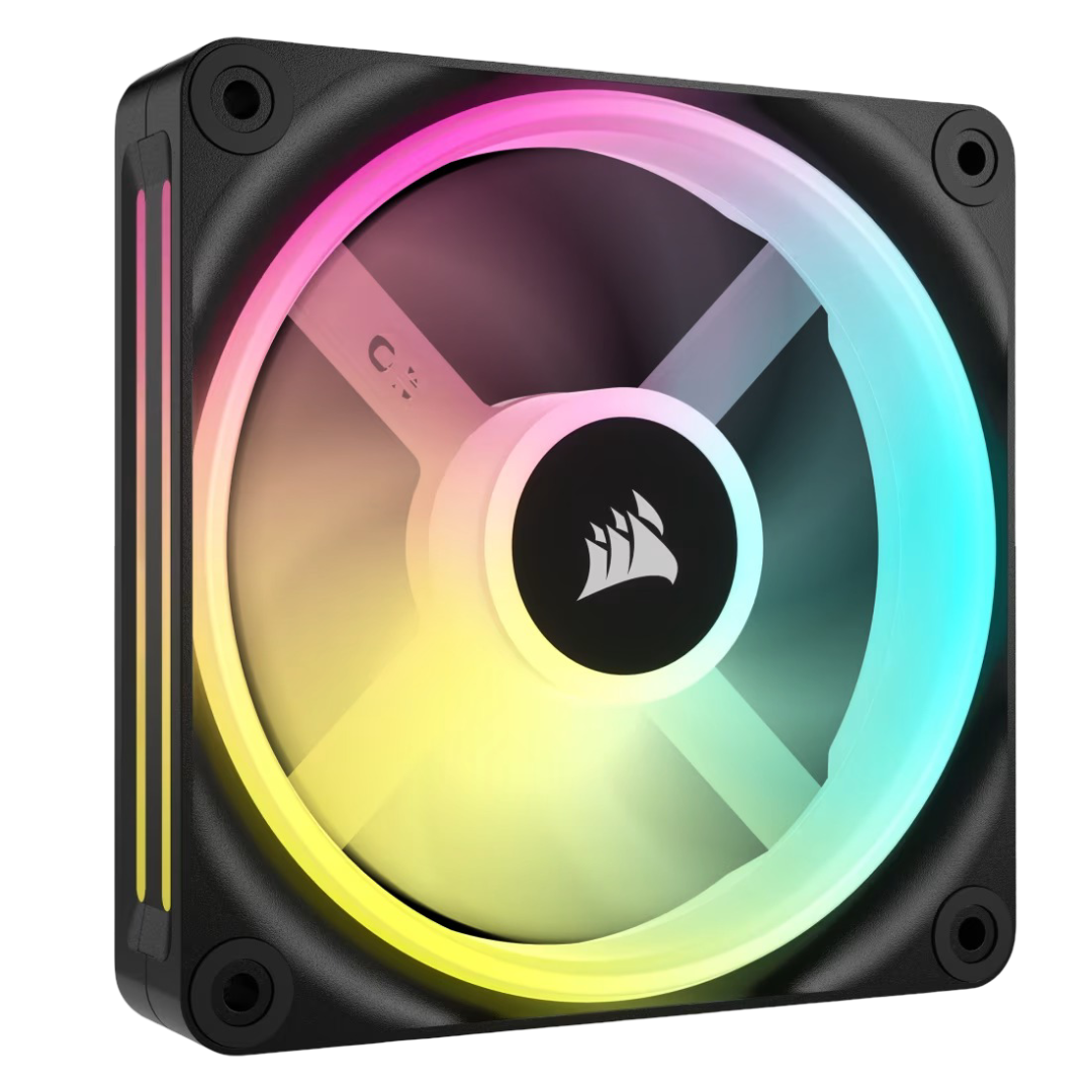 Corsair iCUE LINK QX120 RGB 120mm Magnetic Dome RGB Fan Expansion Kit Single Pack - Black - CS-CO-9051001-WW
