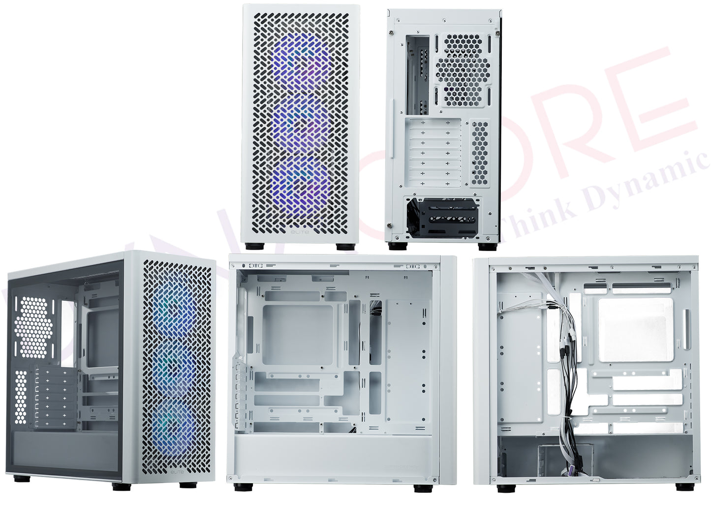 Cooler Master Elite 502 Steel Tempered Glass ATX Case with 3 x 120mm ARGB Fans
