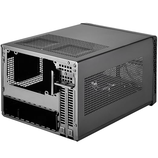 SilverStone SG13B Ultra Compact Mini-ITX Computer Case with USB 3.0 Mesh Front Panel Black - SST-SG13B