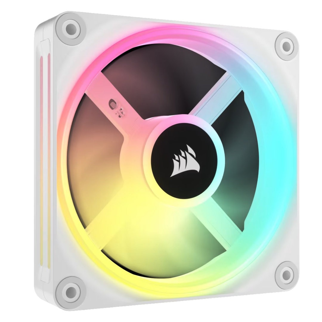 Corsair iCUE LINK QX120 RGB 120mm Magnetic Dome RGB Fan Expansion Kit Single Pack - White - CS-CO-9051005-WW