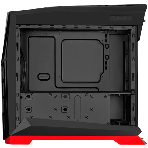 SilverStone RVX01BR-W ATX Computer Case with Window Black and Red - SST-RVX01BR-W