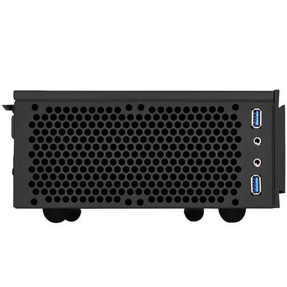 SilverStone ML06-E Milo Slim Mini-ITX Media Center HTPC Case Black - SST-ML06B-E