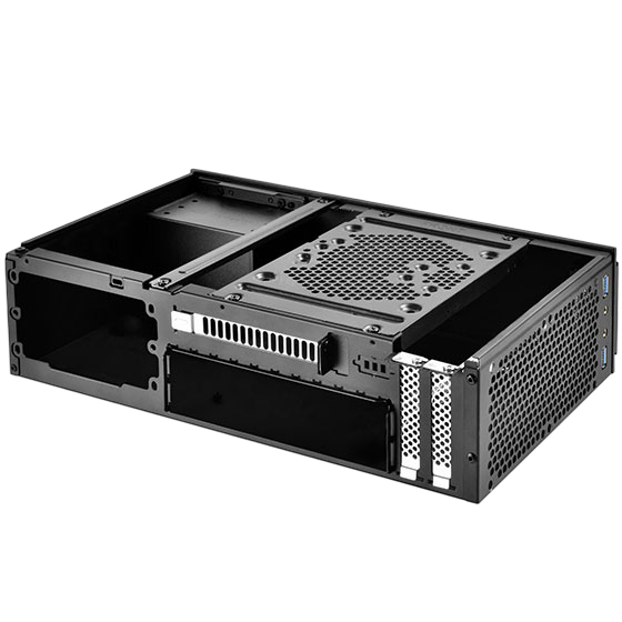 SilverStone ML06-E Milo Slim Mini-ITX Media Center HTPC Case Black - SST-ML06B-E