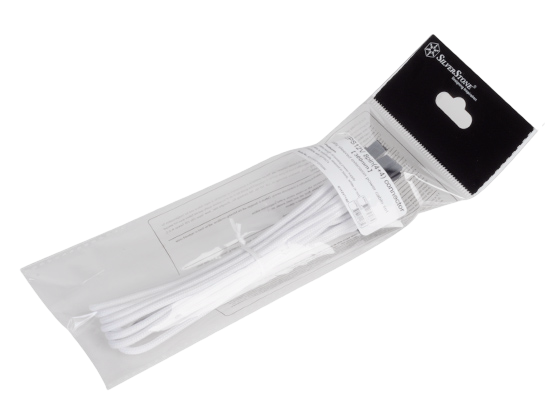 SilverStone PP07-EPS8W Extension Power Supply Cable with 1 x 8-Pin to EPS12V 8-Pin Connector - White - SST-PP07-EPS8W